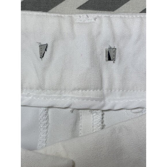 Halogen Womens Sz 4 S Capri Stretch Crop Pants Cotton Mid Rise White 6949 - Picture 7 of 7